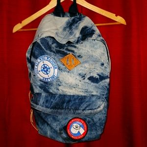 Covid Themed Denim Backpack